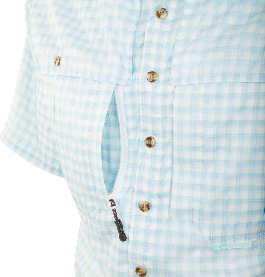 Drake Waterfowl Men's FeatherLite Plaid Wingshooter's Short Sleeve Shirt - view number 5