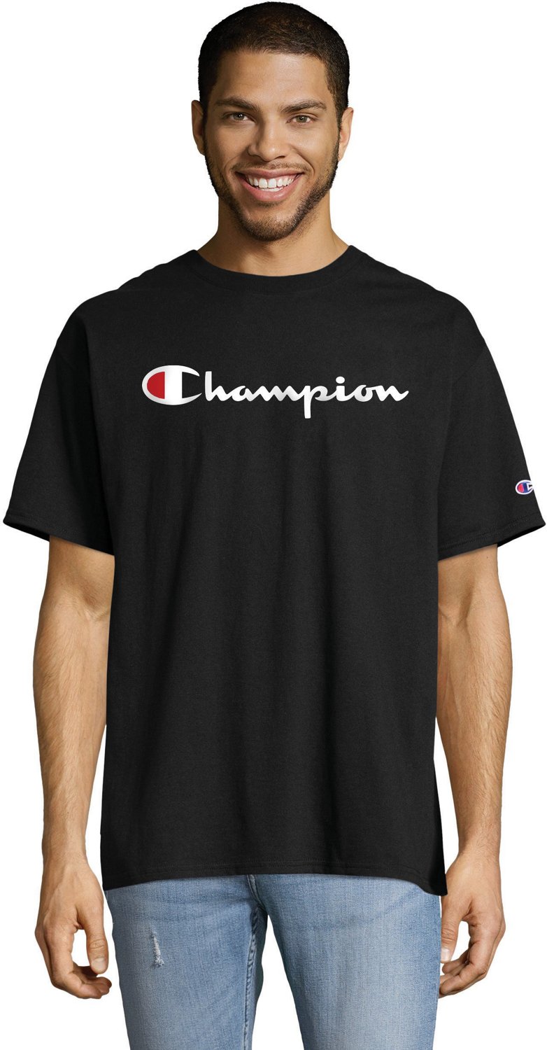 Champion Men's Graphic Jersey Screen Print Script T-shirt