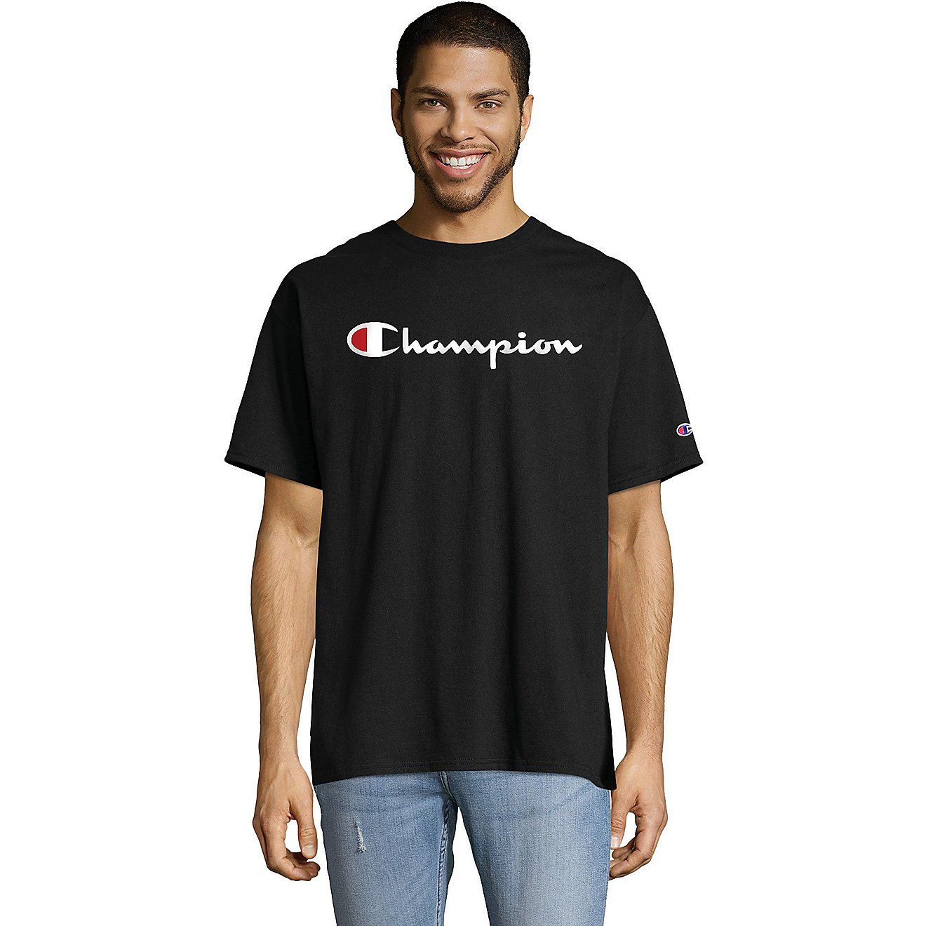 Champion Men's Graphic Jersey Screen Print Script T-shirt                                                                        - view number 1