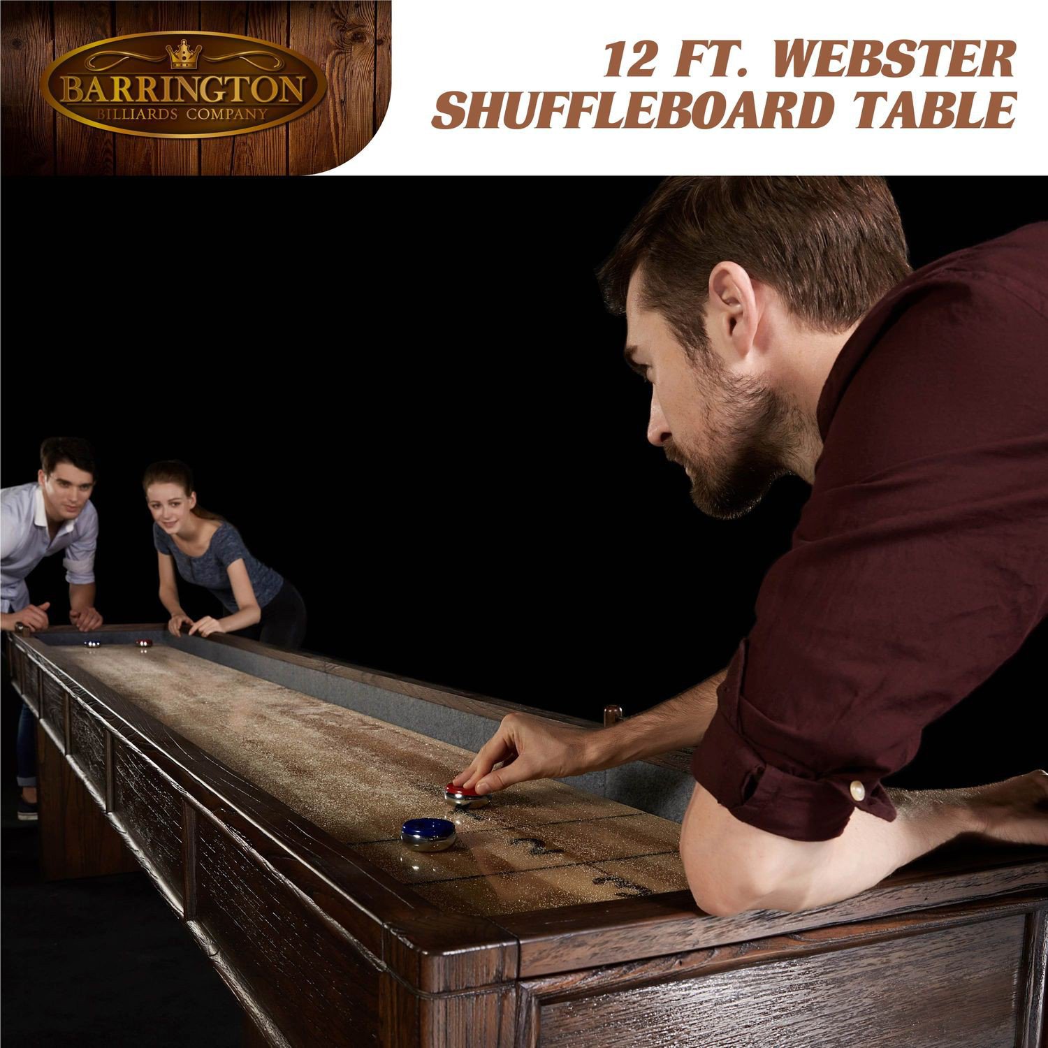 Barrington 12 ft ster Shuffleboard Table Academy