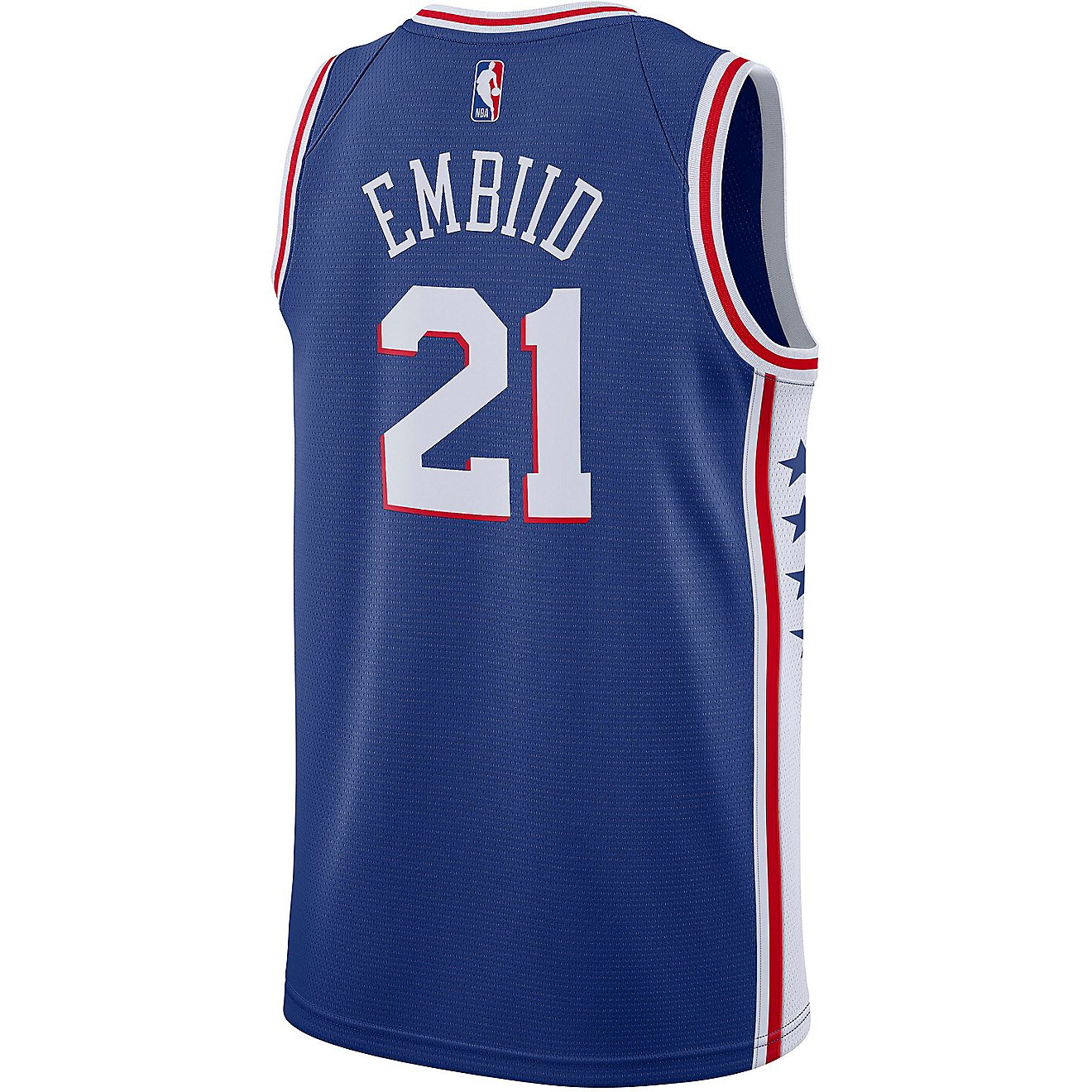 Nike Men's Philadelphia 76ers Joel Embiid 21 Icon Edition Swingman Jersey                                                        - view number 4
