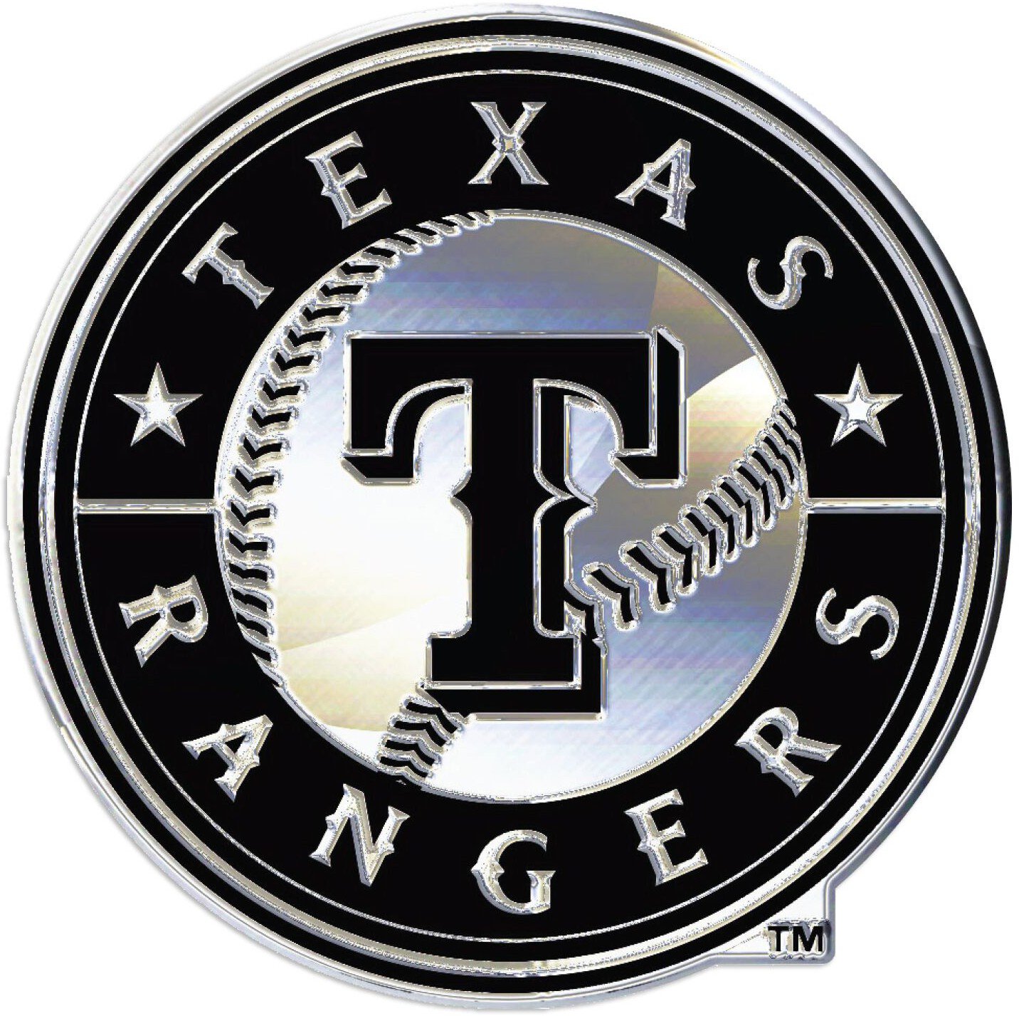 WinCraft Texas Rangers Chrome Free Form Auto Emblem
