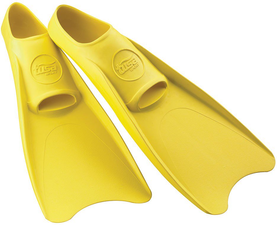 TUSA Sport Full Foot Rubber Snorkeling Fins - Yellow L (9-11)