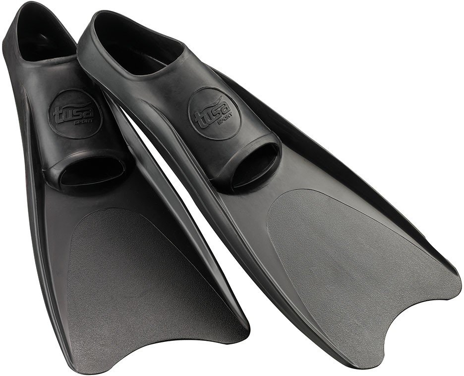 TUSA Sport UF-1202 Full Foot Rubber Snorkeling Fins - Black XL (11-13)