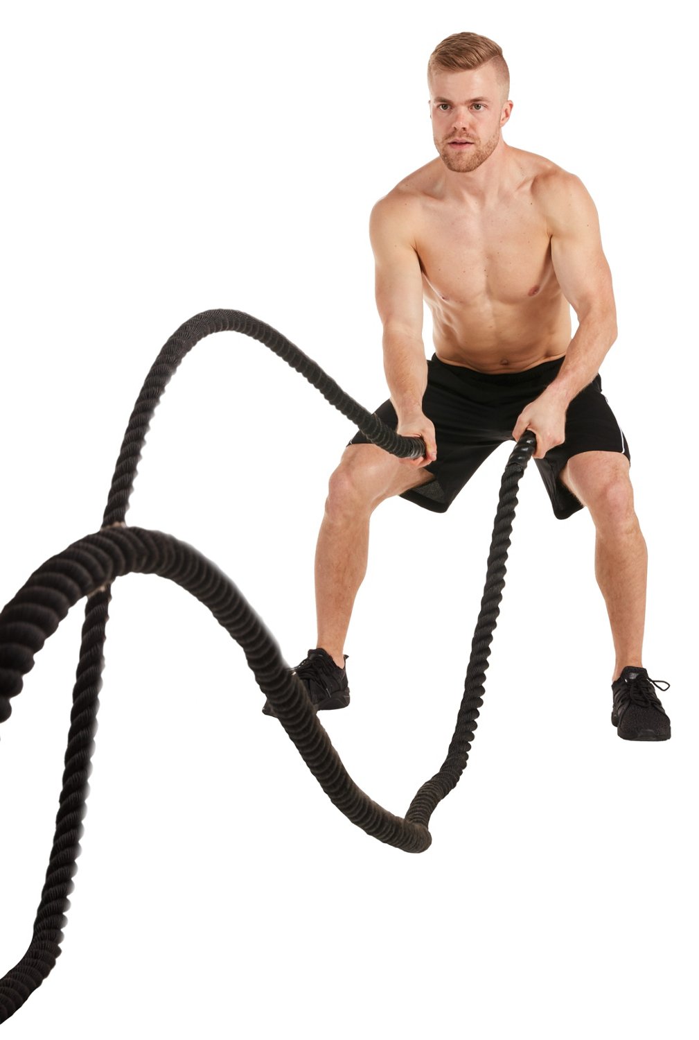 Workout Fitness Climbing Rope Gym Exercise Battle Rope 10’ ft in Black