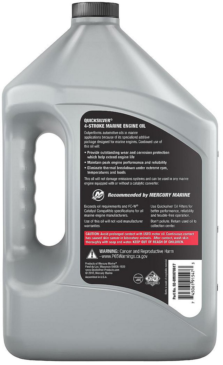 Quicksilver 10W-30 1 gal 4-Stoke Marine Engine Oil                                                                               - view number 2