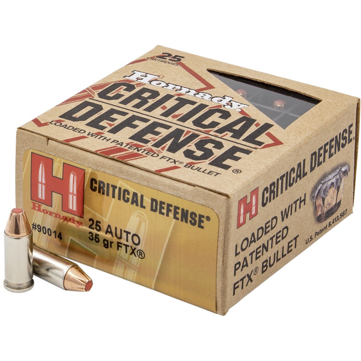 Hornady FTX Critical Defense .25 Automatic 35-Grain Pistol Ammunition                                                            - view number 2