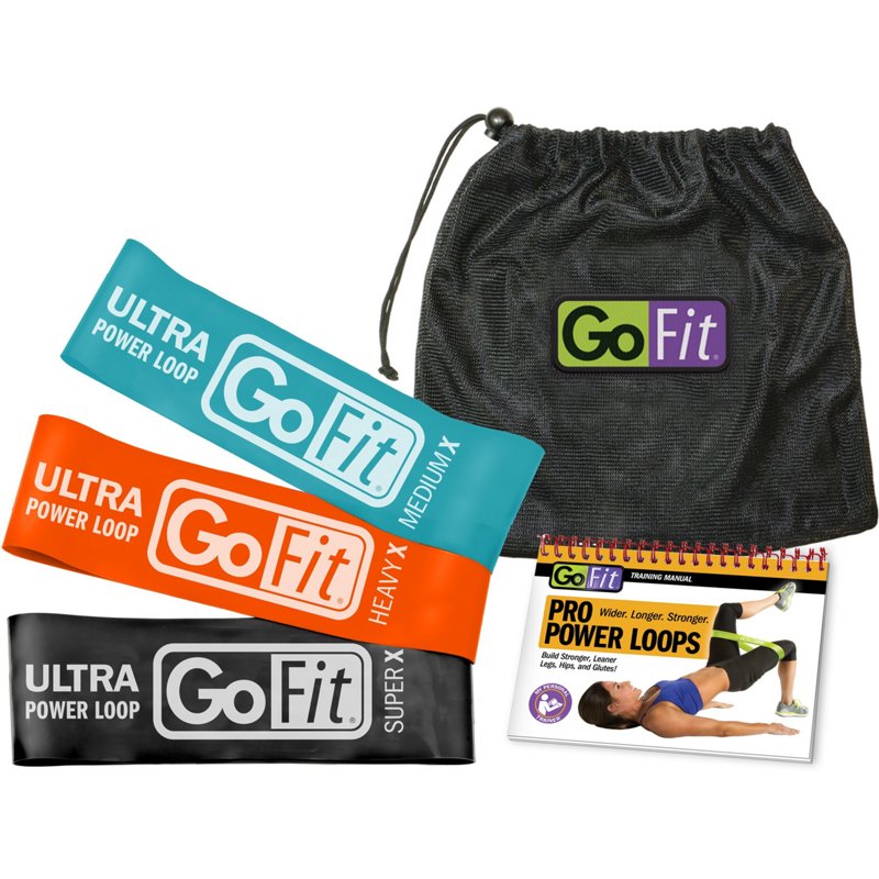 GoFit Ultra Power Loops Black/Grey - Hand Exer. Equip. at Academy Sports