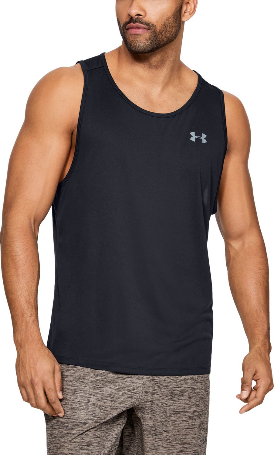 Under Armour Heatgear Sleeveless Compression Muscle Tee Midnight  1257469-410 - Free Shipping at LASC