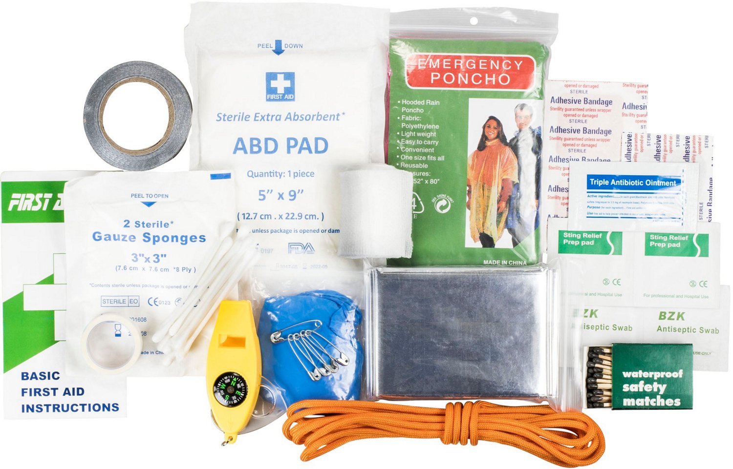 216 Pcs Survival First Aid kit, Professional Survival Gear