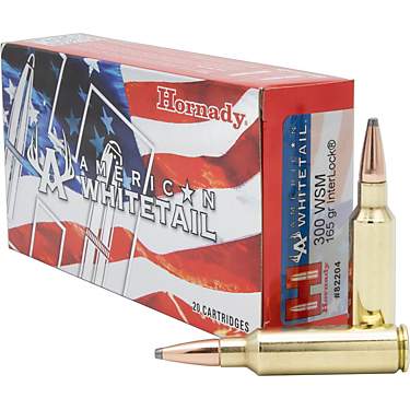 Hornady InterLock American Whitetail .300 WSM 165-Grain Rifle Ammunition