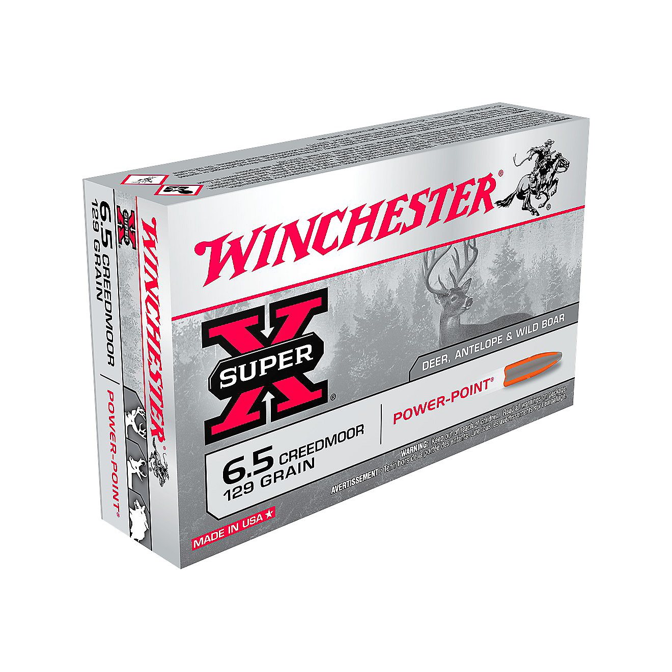 Winchester Super X 6.5mm Creedmoor 129-Grain Centerfire Rifle Ammunition - 20 Rounds                                             - view number 1