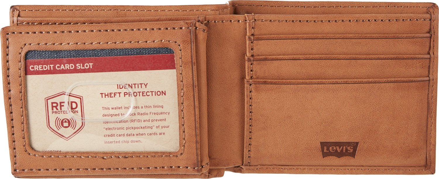 Levi's Men's RFID ExtraCapacity Slimfold Wallet Academy