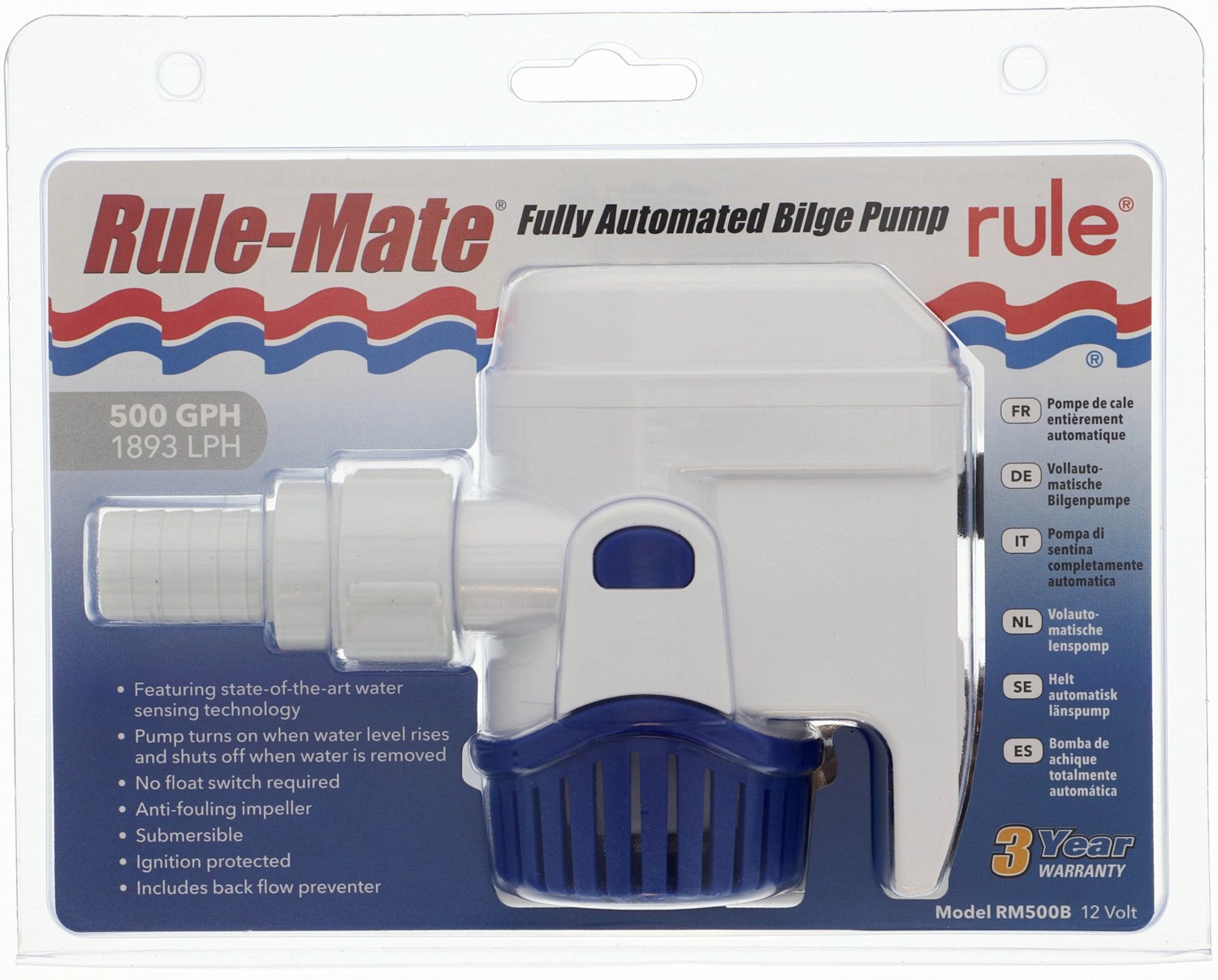 Rule Rule-Mate 500 gph Automatic 12 V Bilge Pump                                                                                 - view number 3