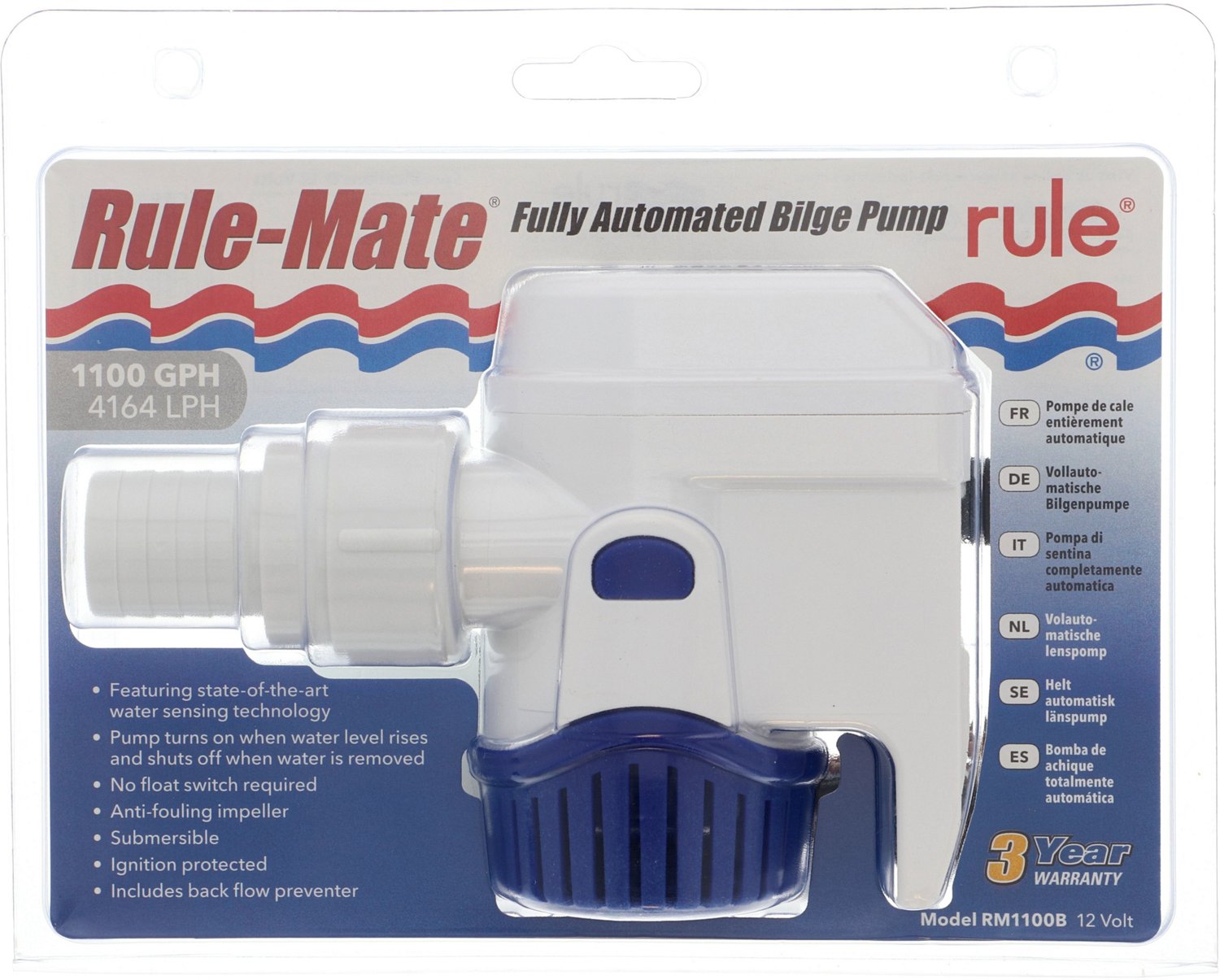 Rule Rule-Mate 1100 gph Automatic 12 V Bilge Pump                                                                                - view number 3