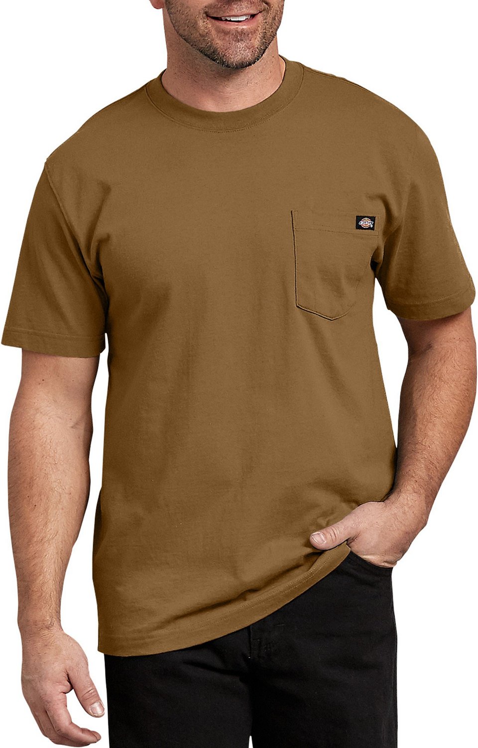 Dickies T-Shirt Uomo Girocollo Pesante – Manica Corta Con Tasca – Cotone – Blu Fumo – Taglia XL
