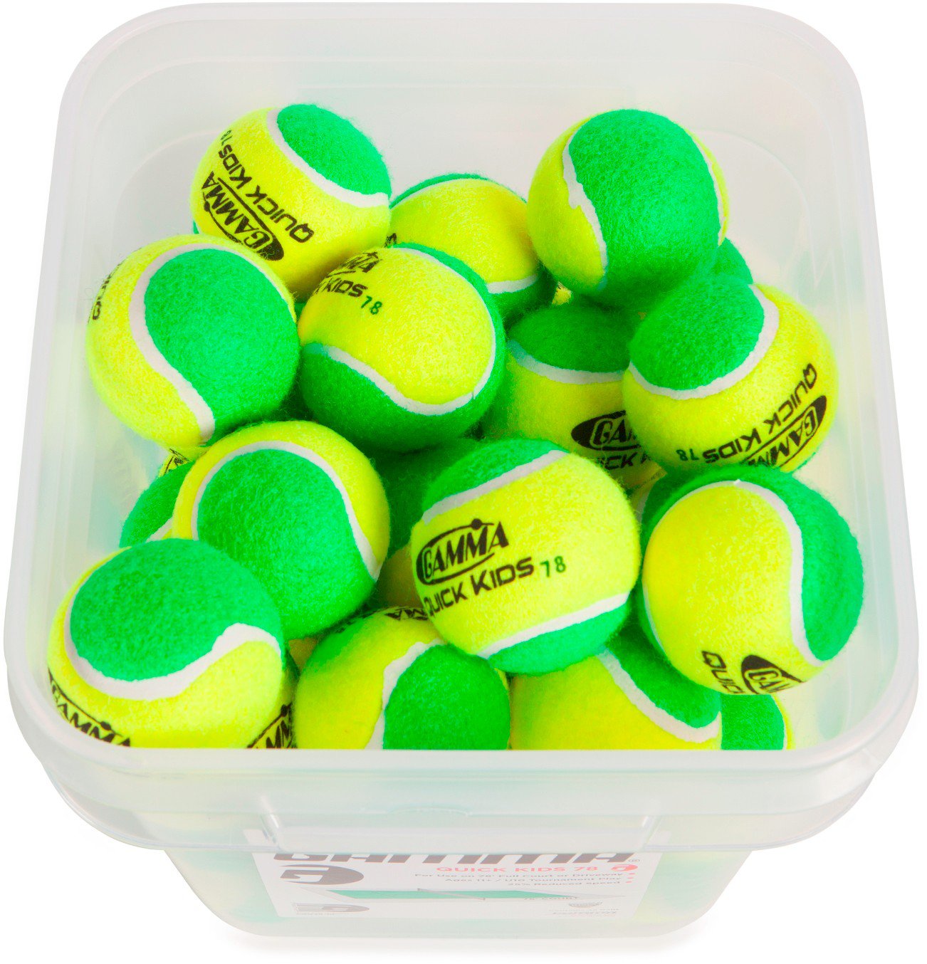 Gamma Quick Kids 78 Youth Tennis Balls Bucket 48-Count                                                                           - view number 2