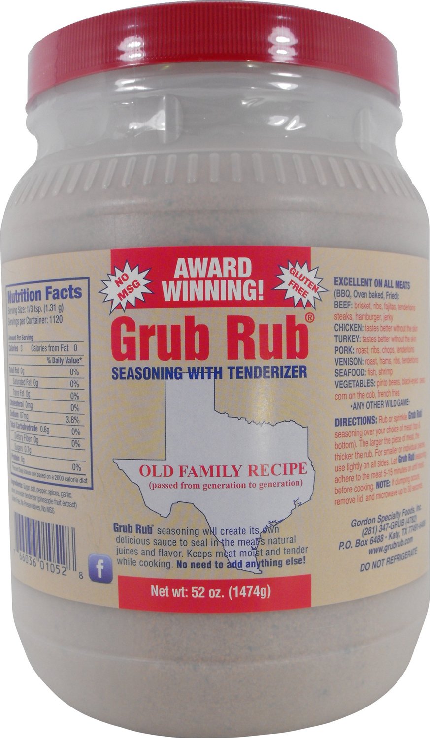 Gordon's Grub Rub 52 oz Jug                                                                                                      - view number 1 selected