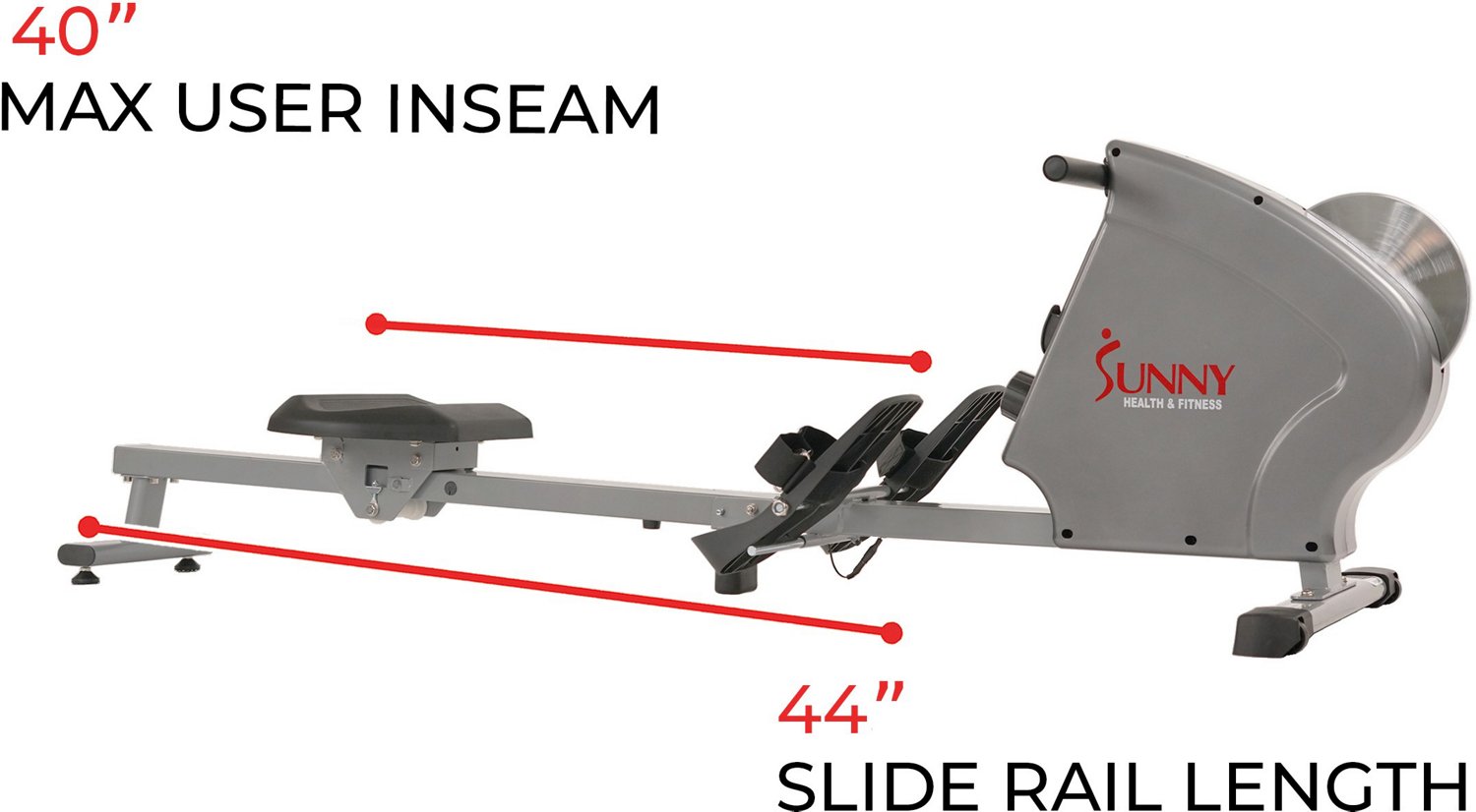 Sunny Health & Fitness Magnetic Flywheel Rowing Machine                                                                          - view number 5