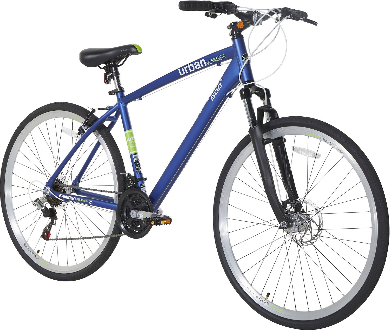 Ozone 500 Adults Urban Voyager 700C Hybrid Bike Academy