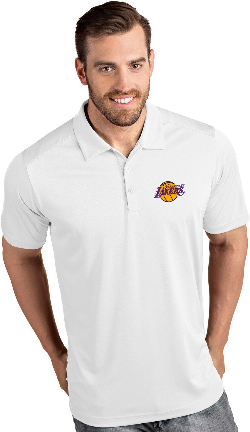 Antigua Men's Los Angeles Lakers Tribute Polo Shirt