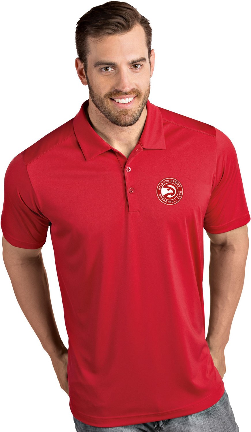 Antigua Men's Atlanta Hawks Tribute Polo Shirt