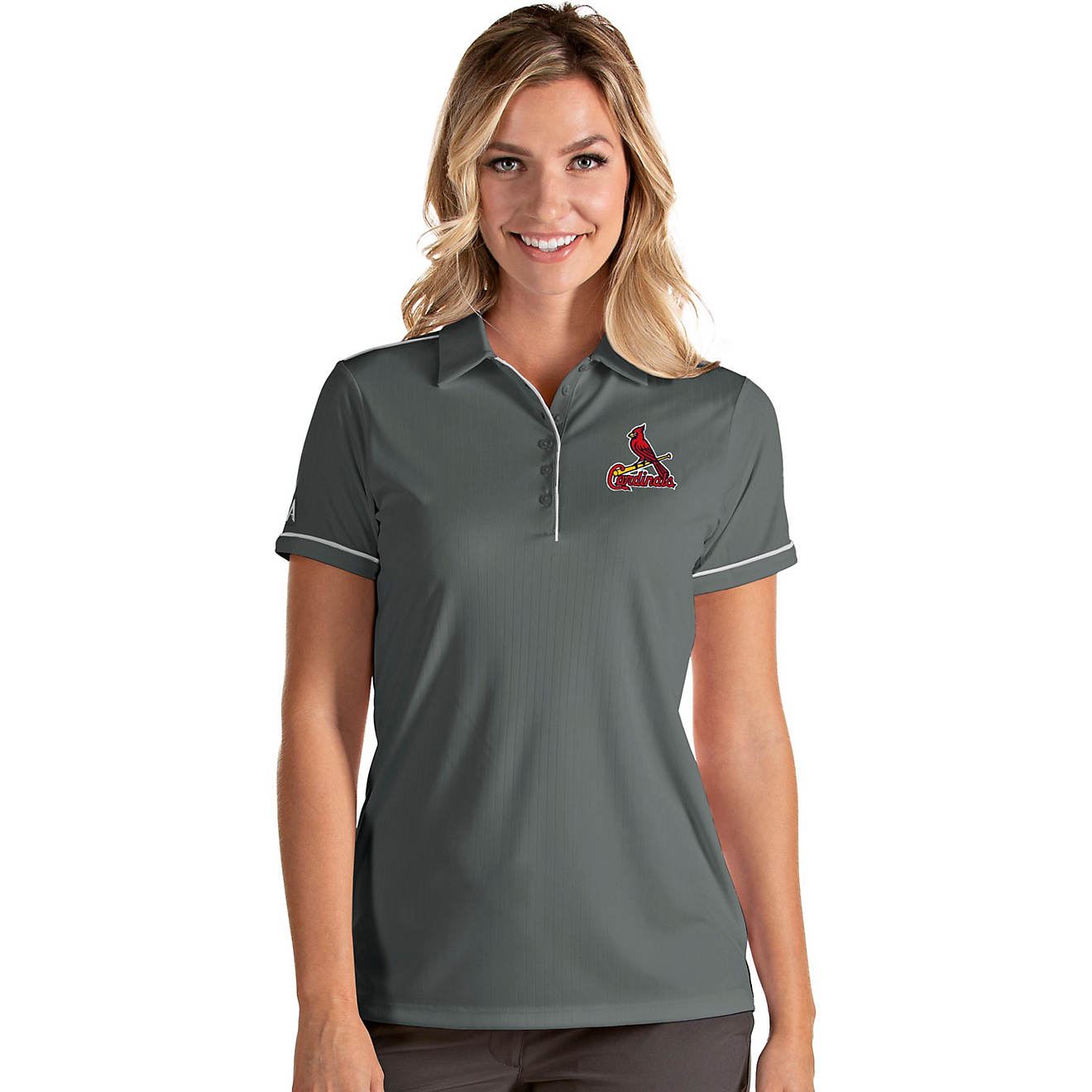 Antigua Women's St. Louis Cardinals Salute Short Sleeve Polo                                                                     - view number 1