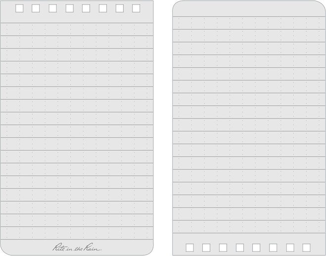 Rite in the Rain Weatherproof Top Spiral Notebook 3in x 5in, Universal Pattern                                                   - view number 2