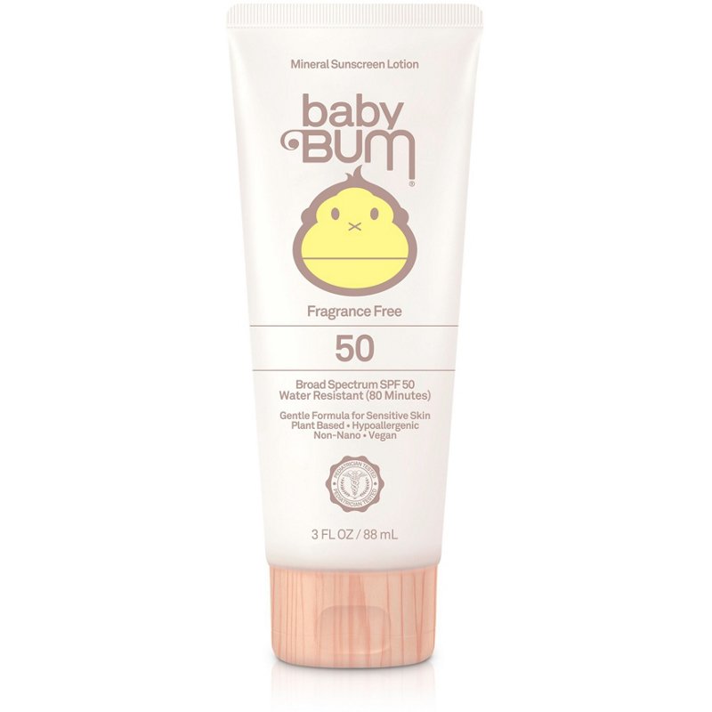 Photos - Sun Skin Care Sun Bum SPF 50 Mineral Fragrance Free 3 oz Baby Sunscreen Lotion - Suncare at Academy Sports 30-50350