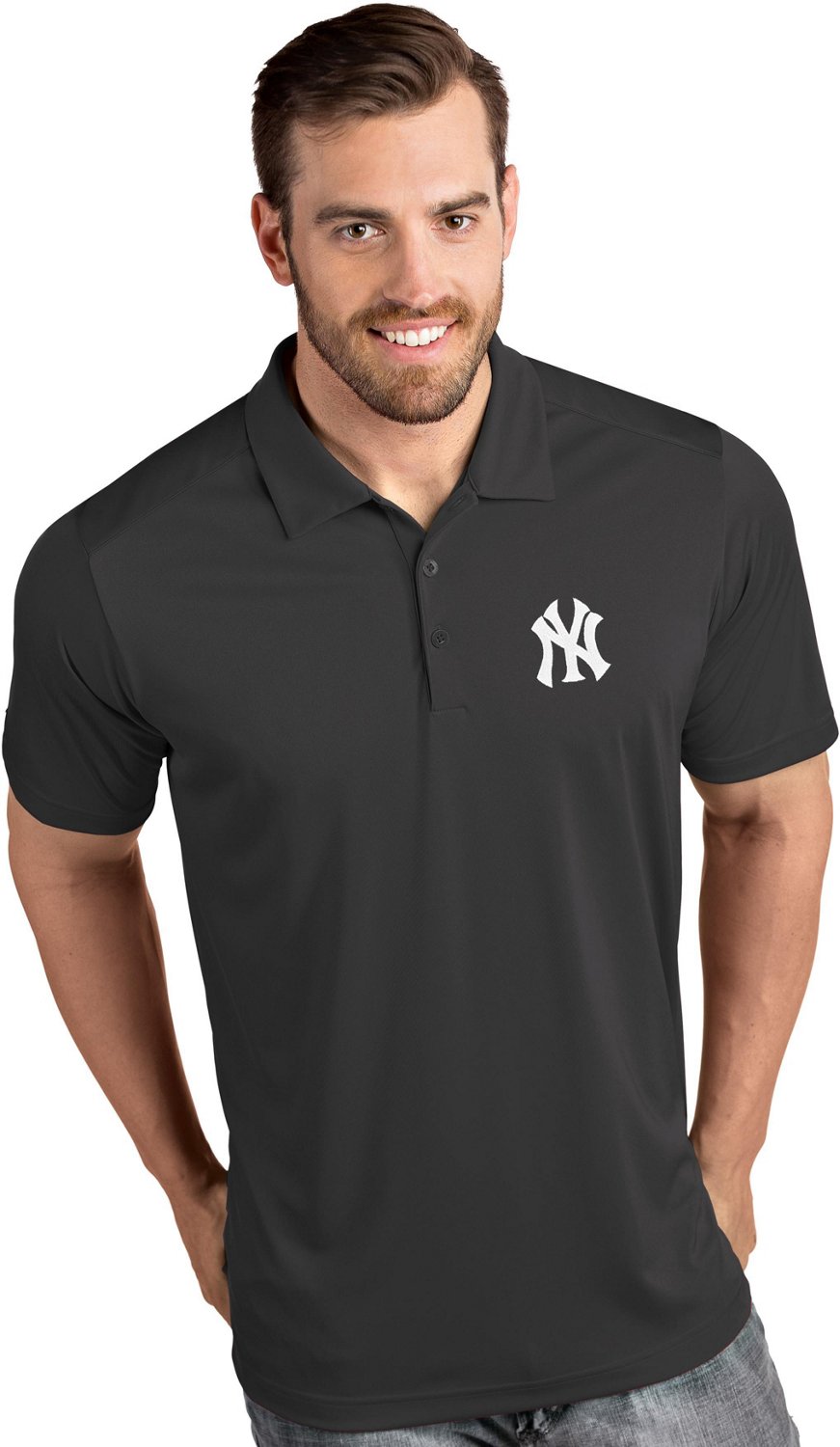Antigua Men's New York Yankees Tribute Short Sleeve Polo Shirt - view number 1