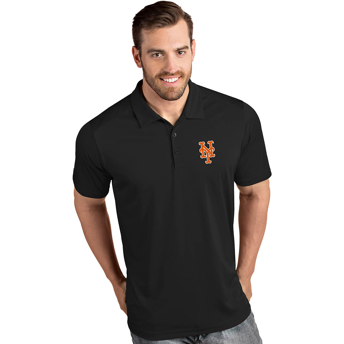 Antigua Men's New York Mets Tribute Short Sleeve Polo Shirt                                                                      - view number 1