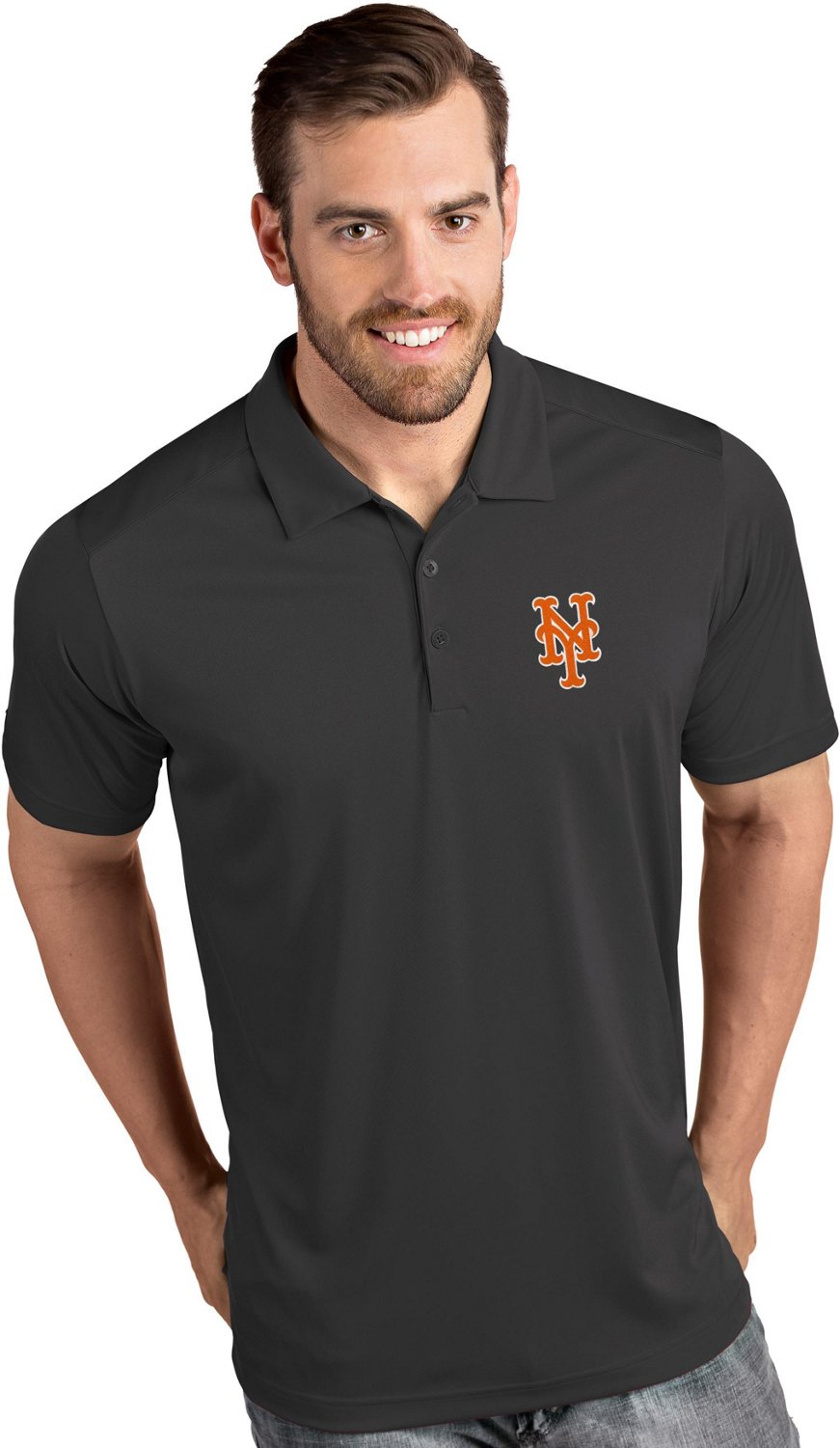 Antigua Men's New York Mets Tribute Short Sleeve Polo Shirt