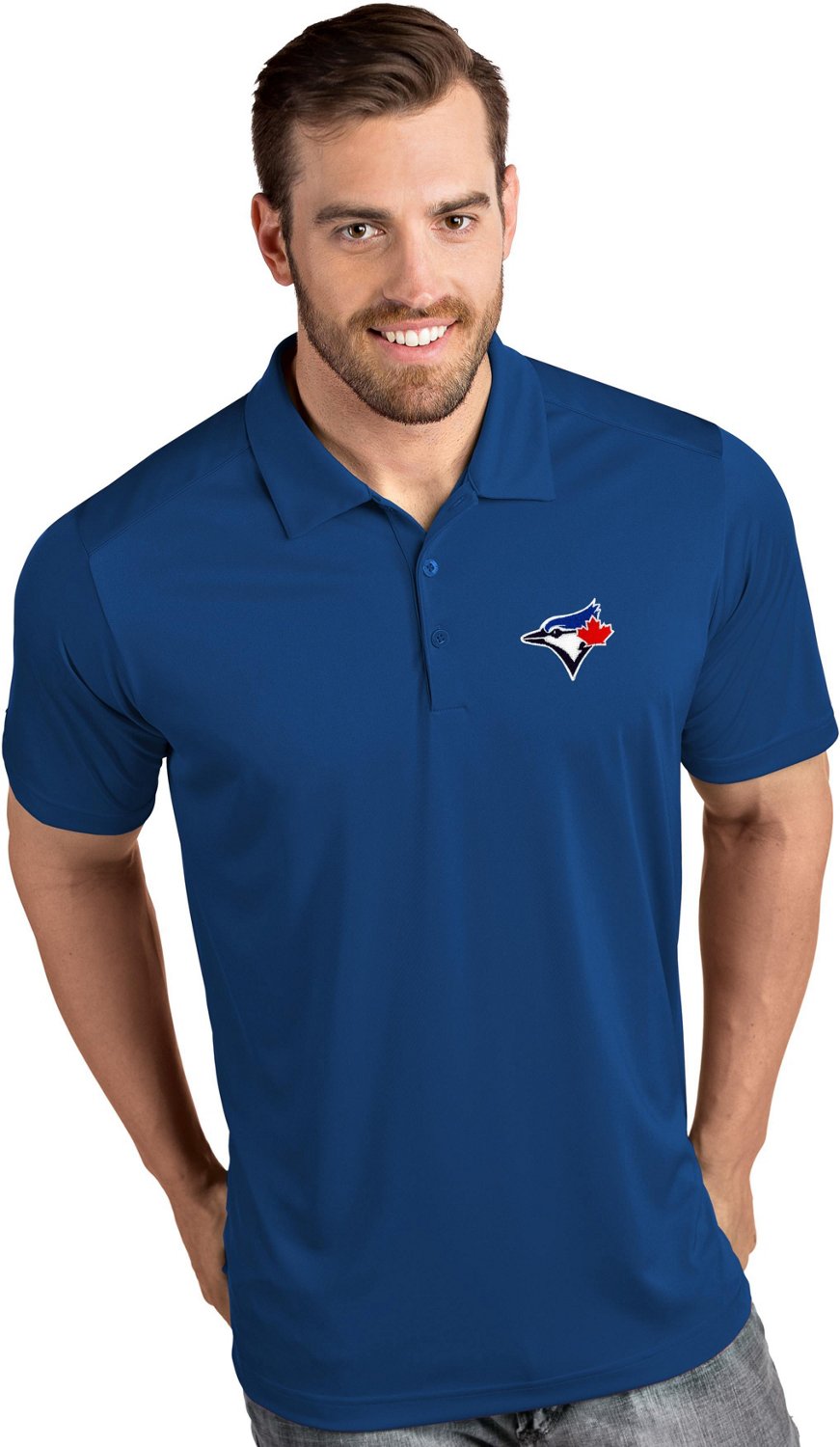 Antigua Men's Toronto Blue Jays Tribute Short Sleeve Polo Shirt