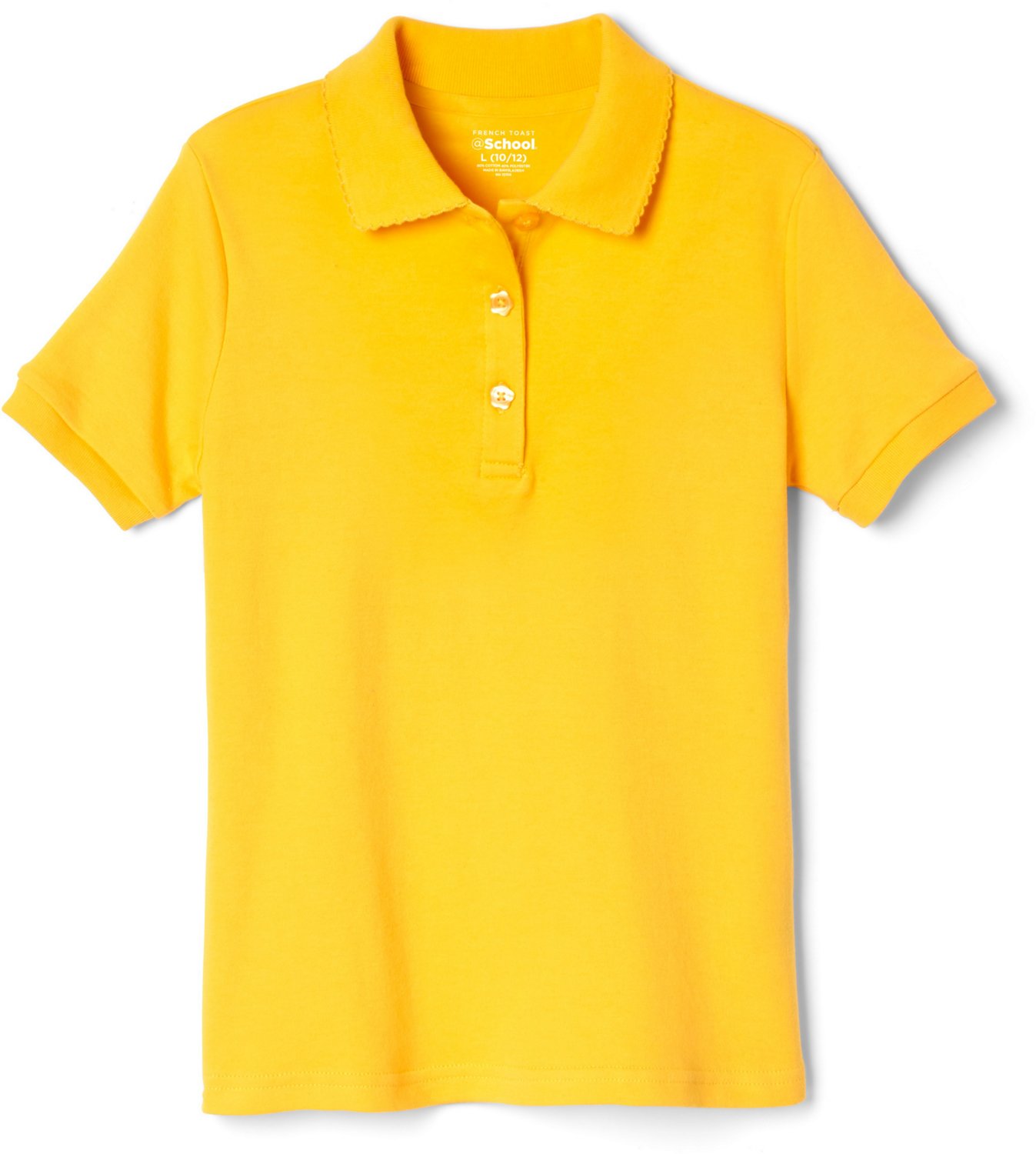 French Toast @School Girls' Picot Collar Interlock School Polo Shirt - view number 5