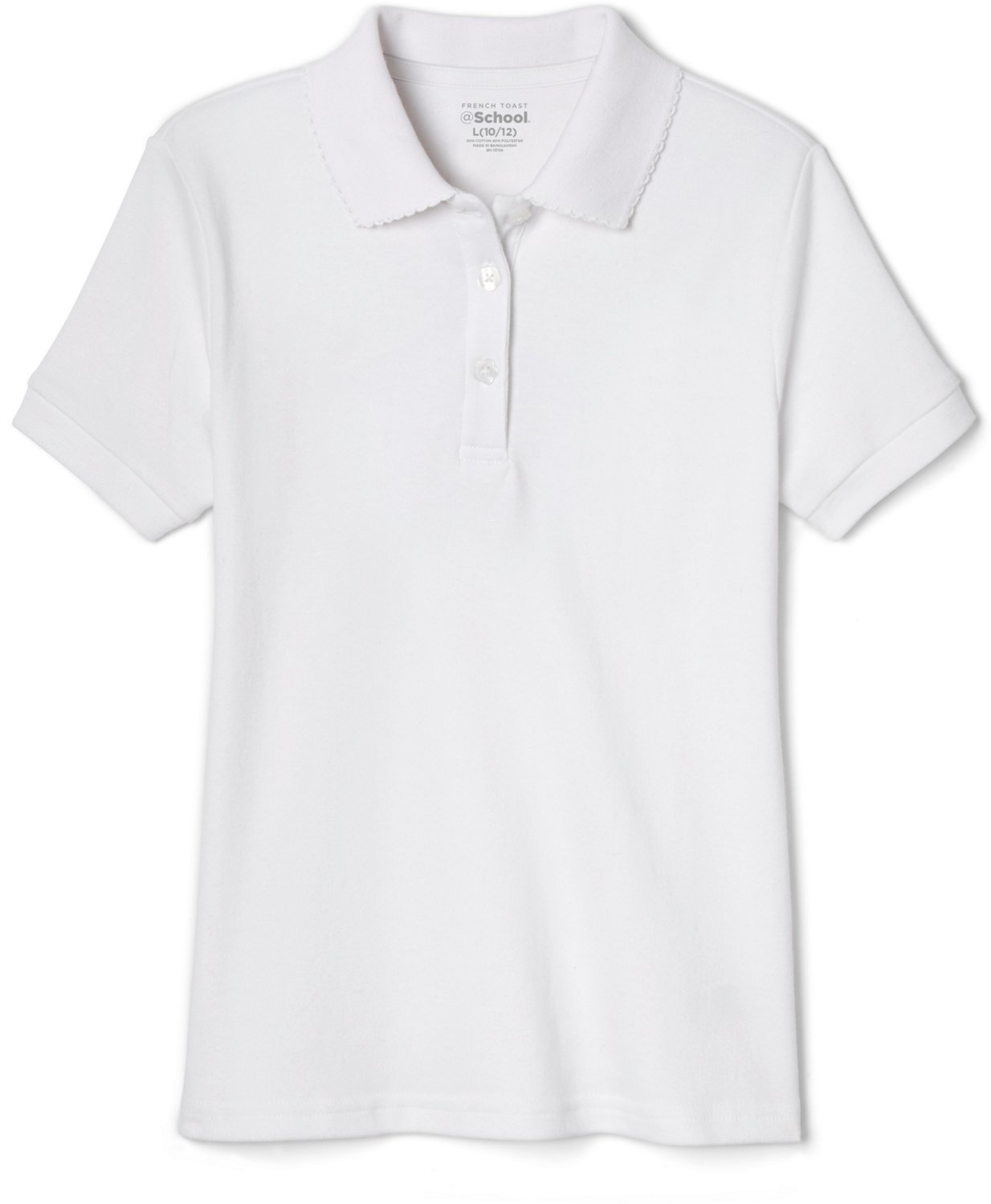 French Toast @School Girls' Picot Collar Interlock School Polo Shirt - view number 2