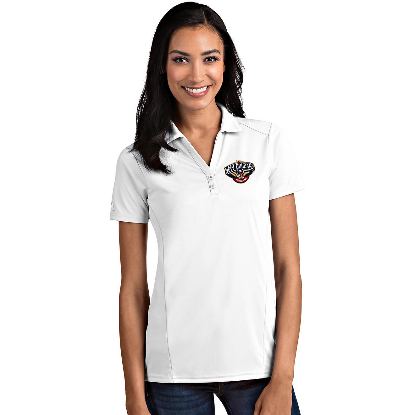 Antigua Women's New Orleans Pelicans Tribute Polo Shirt                                                                          - view number 1