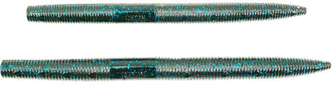 Pack De 6 Googan Baits Lunker Log 6" - Stick Wacky Worm - Green Pumpkin Purple