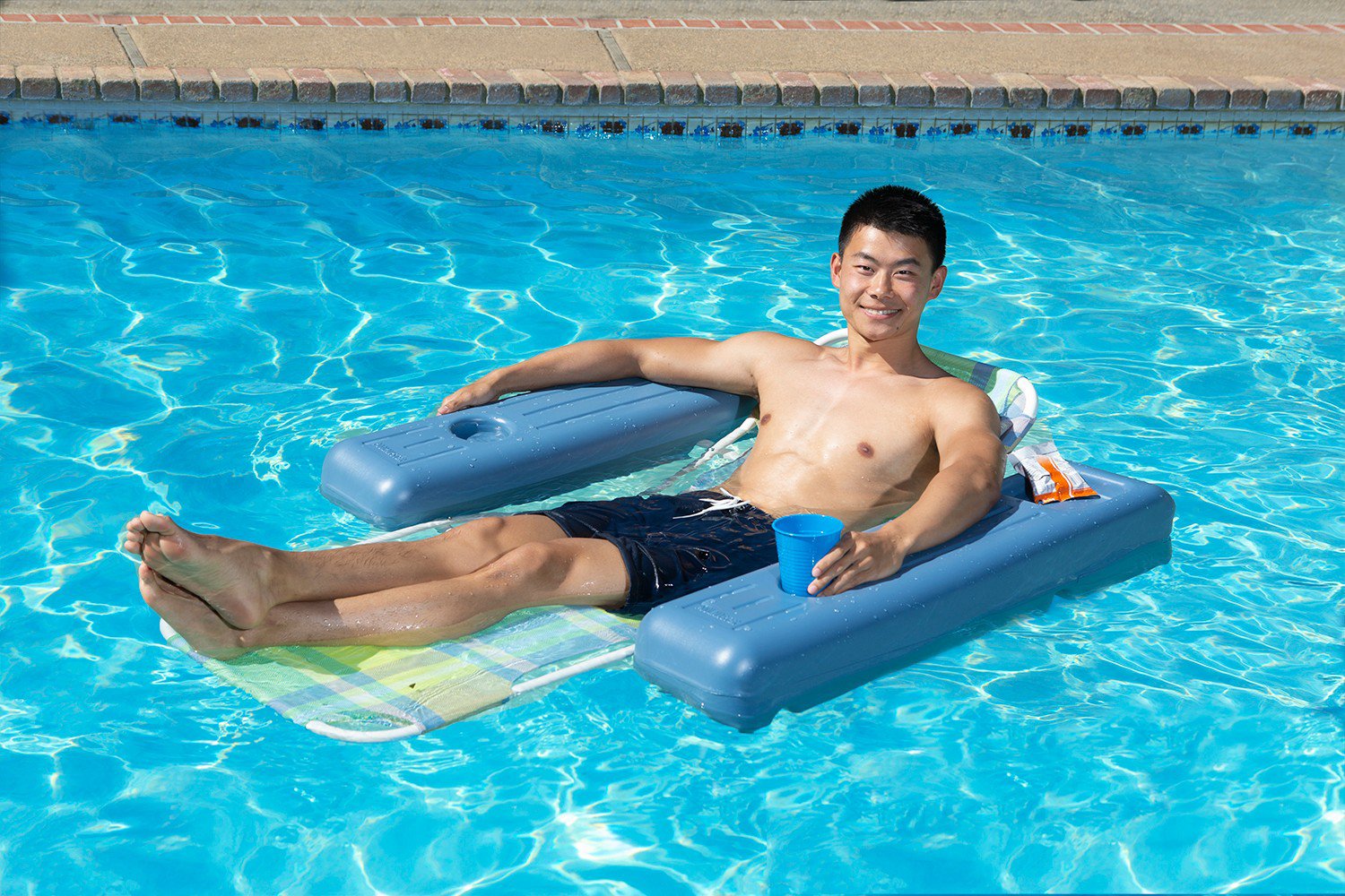 Poolmaster Caribbean Plaid Pool Float Lounge - view number 5