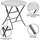 Flash Furniture 2.63-Foot Round Granite White Plastic Folding Table                                                              - view number 4 image
