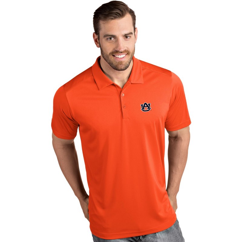 Antigua Men's Auburn Tigers Orange Tribute Performance Polo, Medium