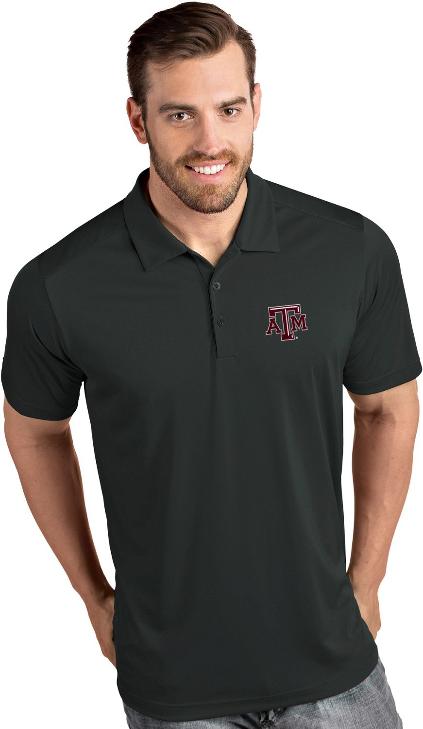 Antigua Men's Texas A&M University Tribute Polo                                                                                  - view number 1 selected