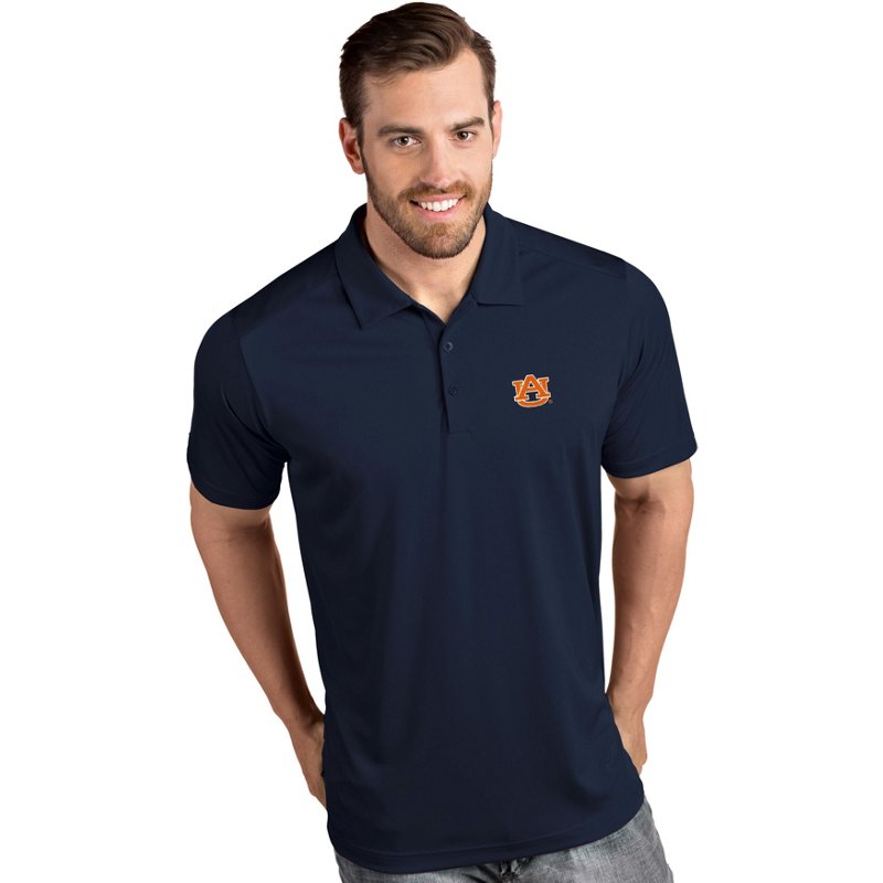 Antigua Men's Auburn Tigers Blue Tribute Performance Polo, Medium