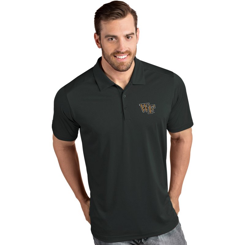 Antigua Men's Wake Forest Demon Deacons Grey Tribute Performance Polo, Medium, Gray