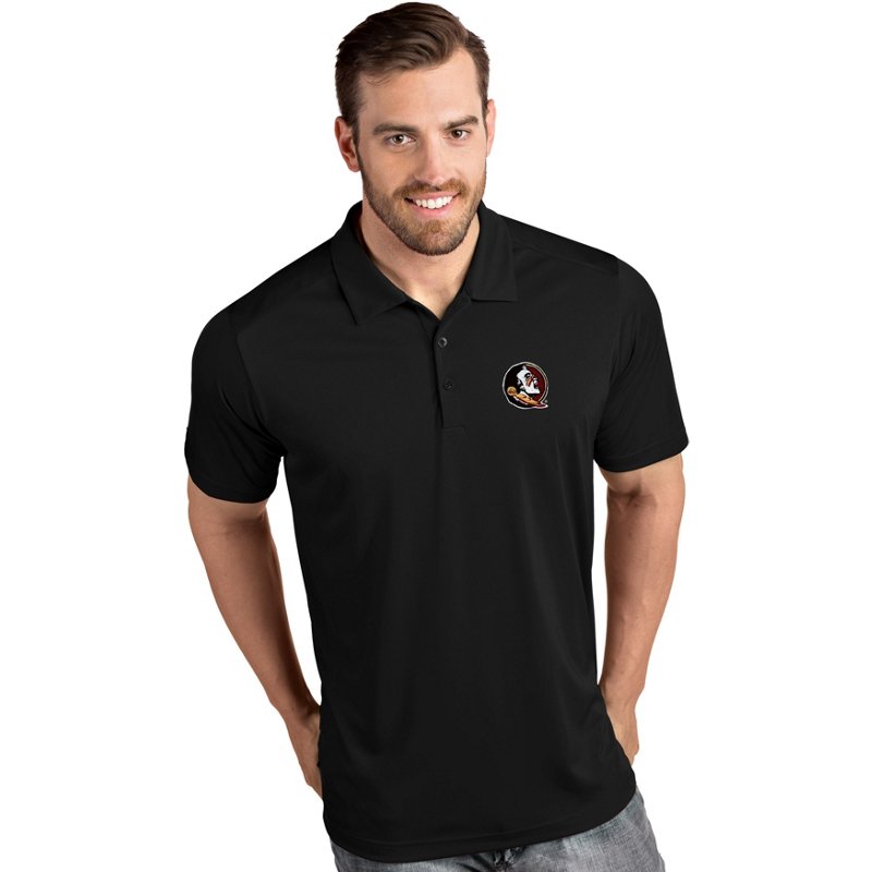 Antigua Men's Florida State Seminoles Tribute Performance Black Polo, Medium