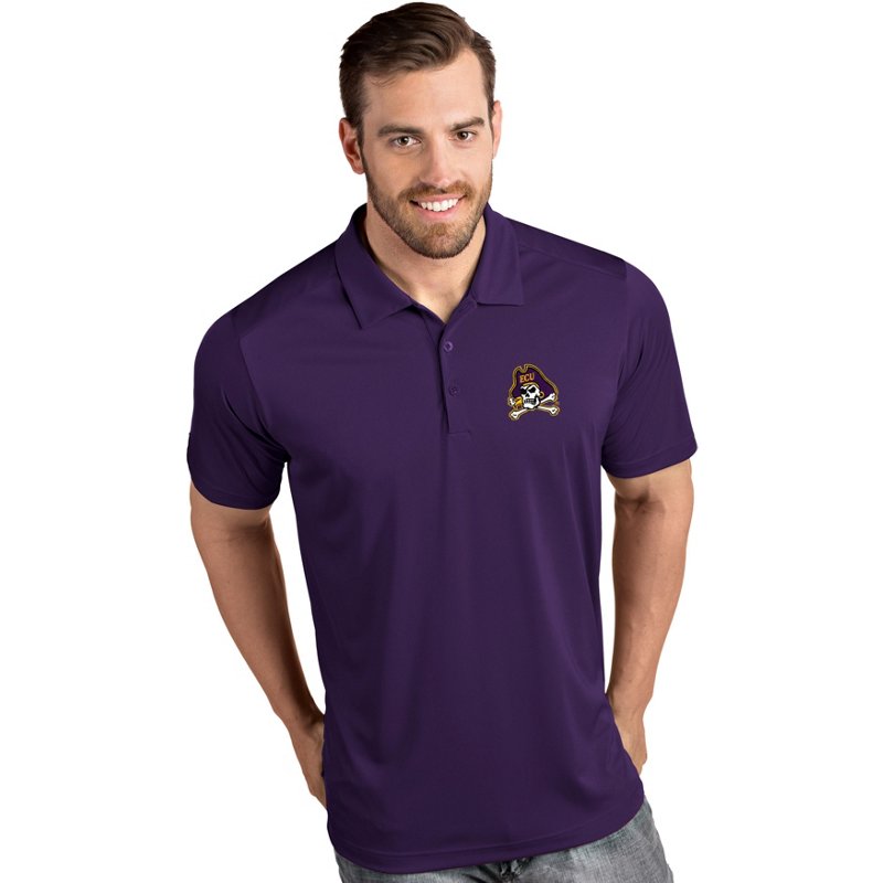 Antigua Men's East Carolina Pirates Purple Tribute Performance Polo, XXL