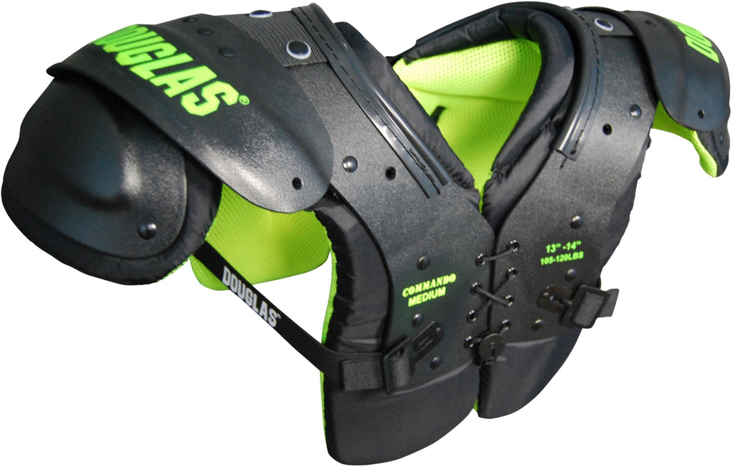 Douglas Boys' Commando Football Shoulder Pads Academy