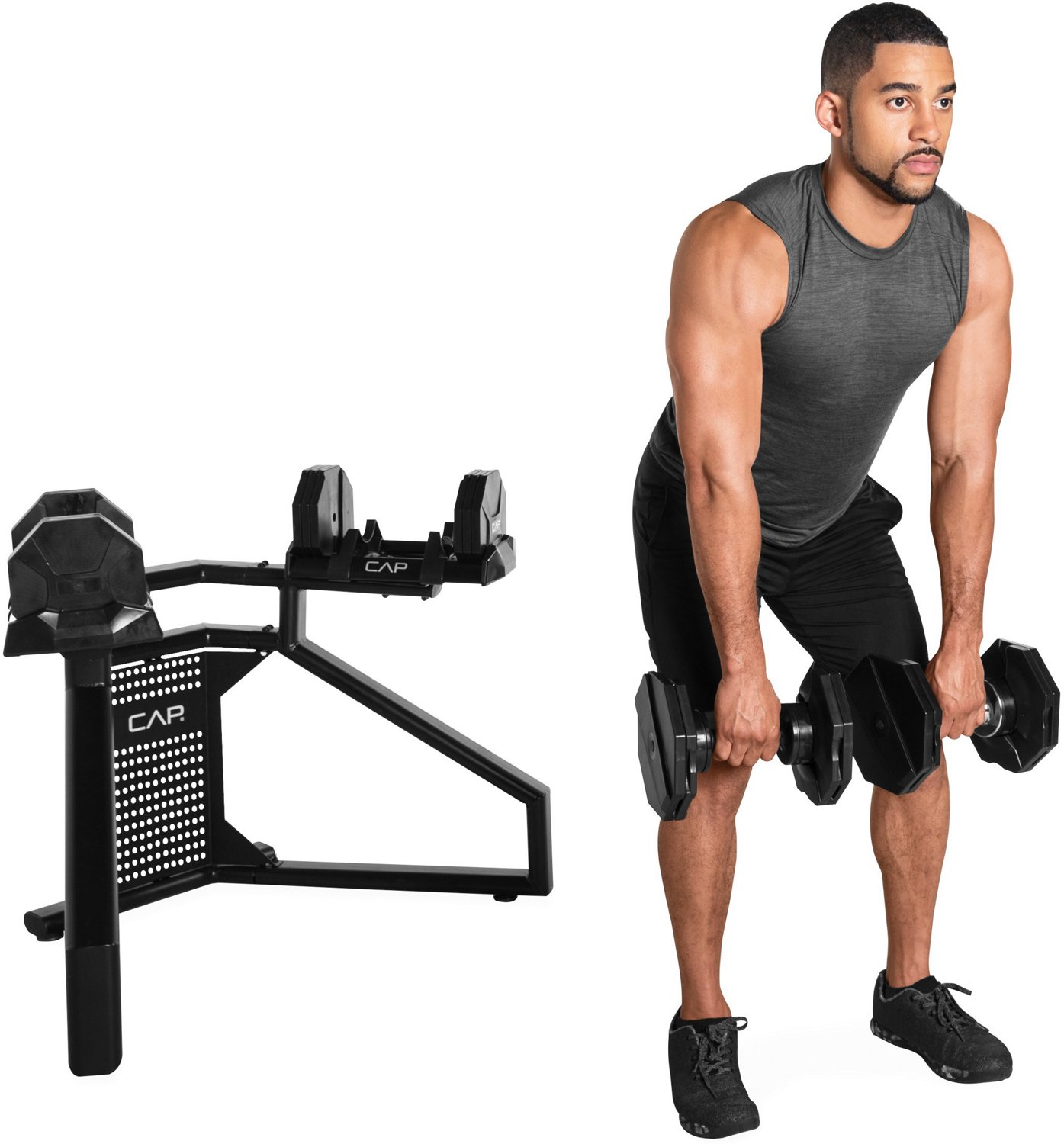 Cap adjustable dumbbells online academy