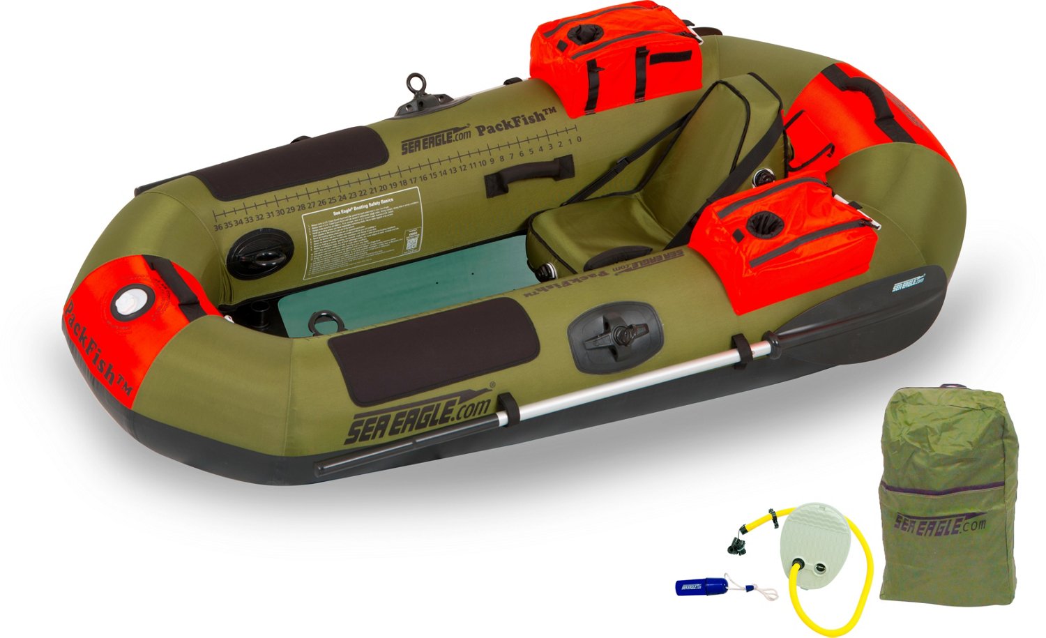 Sea Eagle PackFish 7 ft Inflatable Fishing Boat Pro Package Academy