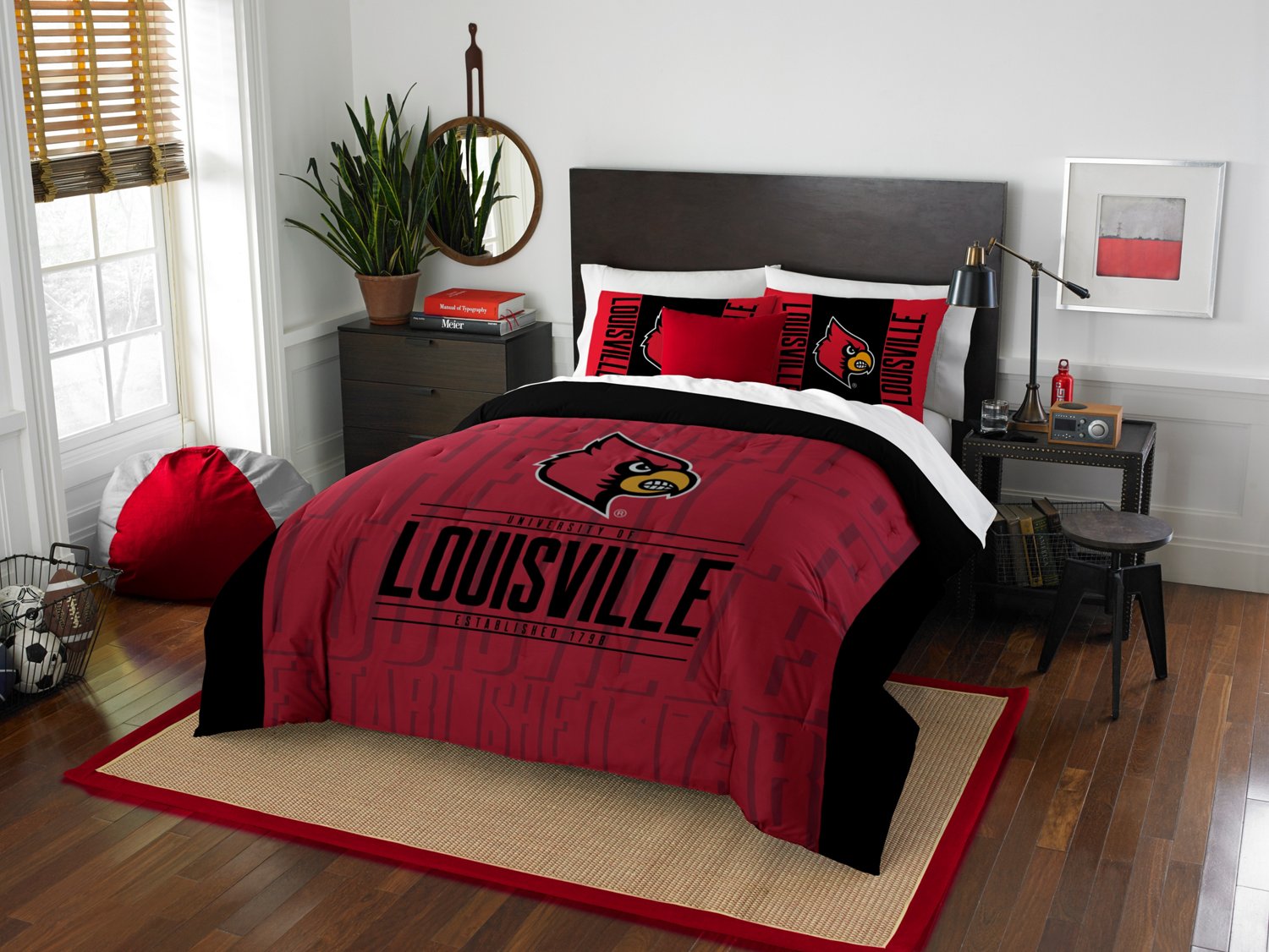 NCAA University of Louisville Queen Bedding Set by The Northwest