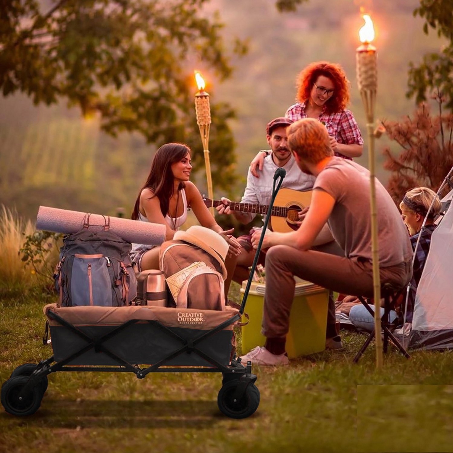 Creative Outdoor Silver Series All-Terrain Big Wheel Wagon